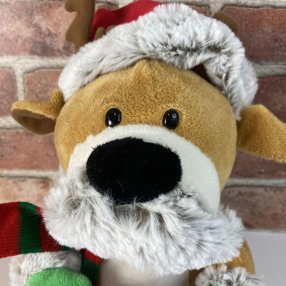 Gemmy Animated Mustachioed Reindeer Singing Up On The Housetop Christmas Holiday - Picture 3 of 8